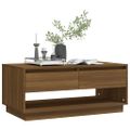 vidaXL Konferenčný stolík, hnedý dub 102,5x55x44 cm, kompozitné drevo