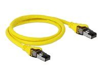 Sieťový kábel - RJ-45 (M) do RJ-45 (M) - 1 m - SFTP, PiMF - CAT 8.1 - neobsahuje halogén, prevedenie bez hrbolčekov, licna - žltá