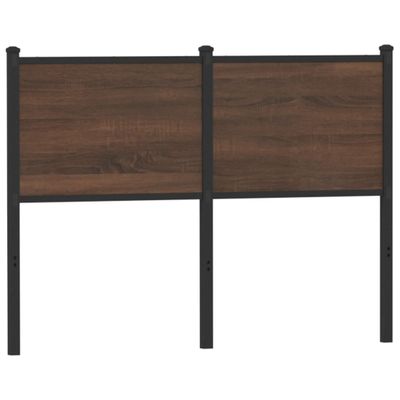 vidaXL Náhradné čelo postele, hnedý dub 120 cm, kompozitné drevo a oceľ