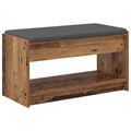 vidaXL Predsieňová lavica Staré drevo 83 x 38 x 45 cm