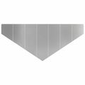 vidaXL Obrubník trávnika 4 ks 100 x 45 cm Oceľ Strieborná