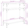 vidaXL Konzolový stolík dub sonoma 75x29x75 cm kompozitné drevo
