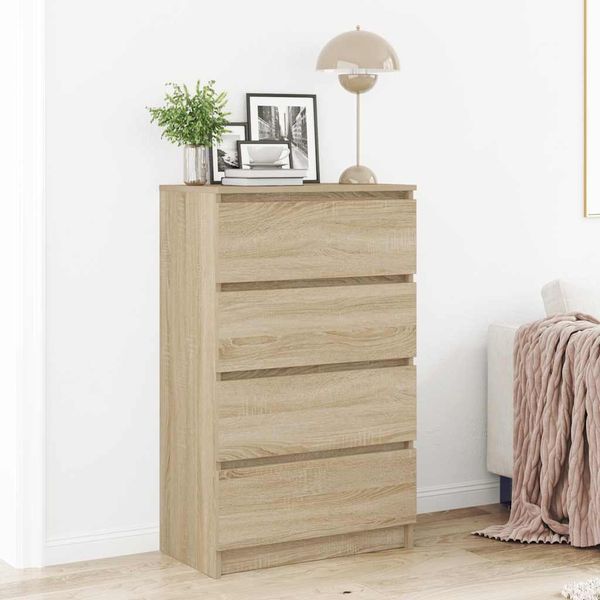 vidaXL Komoda, dub sonoma 60x35x98,5 cm, kompozitné drevo