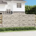 vidaXL Oblúkové gabiónové koše 3ks 400x50x180/200cm pozinkované železo
