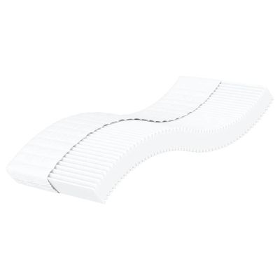 vidaXL Penový matrac biely 90x220 cm tvrdosť H2 H3