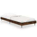 vidaXL Posteľný rám bez matraca dymový dub 75x190 cm kompozitné drevo