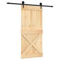 vidaXL Posuvné dvere Prírodná a čierna 95 x 210 cm