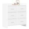 vidaXL Servírovacia skriňa Biela 75 x 33 x 80 cm Kompozitné drevo