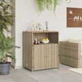 vidaXL Skrinkový Béžová 70 x 50 x 87 cm Polyester a Roly Rattan