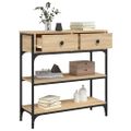vidaXL Konzolový stolík dub sonoma 72,5x25x75 cm kompozitné drevo