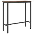 vidaXL stôl Dymová dub 100 x 40 x 100,5 cm Inžinierske drevo a oceľ