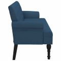 vidaXL Lavička s operadlom modrá 120x62x75,5 cm látka