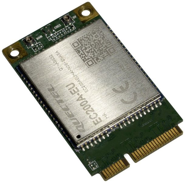 2G/3G/4G/LTE miniPCi karta, 2 x u.FL, bands 1/3/5/7/8/20/28/38/40/41, CAT4