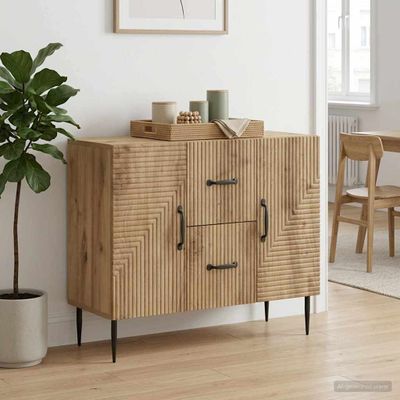 vidaXL Servírovacia skriňa Dub artisan 89 x 34,5 x 60 cm