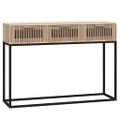 vidaXL Konzolový stolík 105x30x75 cm spracované drevo a železo
