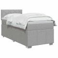 vidaXL Posteľ boxspring s matracom Svetlosivá 80 x 200 cm Látka