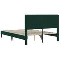 vidaXL Rám postele s čelnou doskou Tmavozelená 120 x 190 cm Zamat