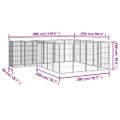vidaXL Ohrádka pre psov 22 panelov čierna 50x100 cm práškovaná oceľ