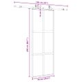 vidaXL Posuvné dvere s kovaním čierne 76x205 cm tvrdené sklo