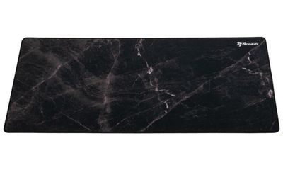 AROZZI ZONA Mousepad XL Black Marble/ XL podložka na stůl/ 900x420x4 mm/ voděodolná Podložka pod myš, 900×420×4mm, mikrovlákno, protiskluzová guma, vodeodolná, barva cerný mramor