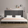 vidaXL Nástenné čelo postele sivé 206x3x91,5 cm masívna borovica