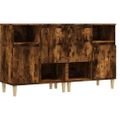 vidaXL Komody 2 ks dymový dub 60x35x70 cm kompozitné drevo