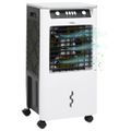 vidaXL Mobilný ochladzovač vzduchu 3-v-1 bielo čierny 73x38x30,5cm 80W