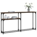 vidaXL Konzolový stolík hnedý dub 145x22,5x75 cm kompozitné drevo