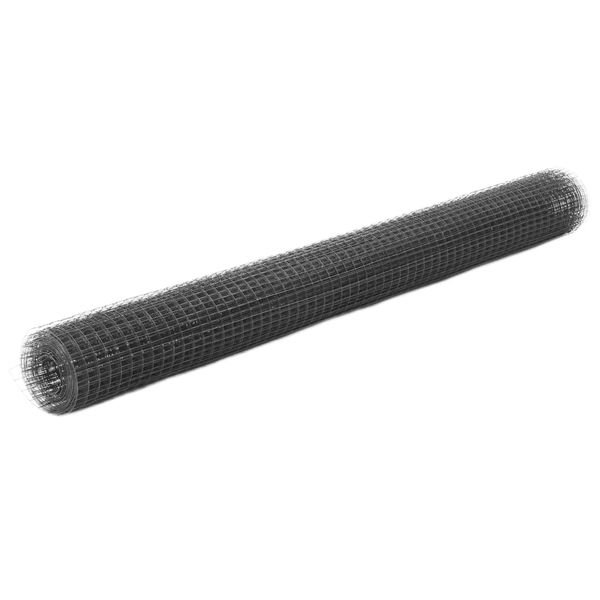 vidaXL Drôtené pletivo, oceľ potiahnutá PVC 10x1,5 m, sivé