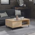 vidaXL Konferenčný stolík, dub sonoma 90x60x35 cm, kompozitné drevo