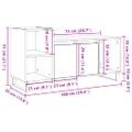 vidaXL TV skrinka staré drevo 100x35x55 cm spracované drevo
