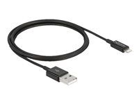 Kábel Lightning - USB s kolíkmi (samec) do Lightning s kolíkmi (samec) - 1 m - čierna