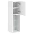vidaXL TV skrinky s LED svetlami 2 ks biele 30,5x30x102 cm
