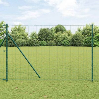vidaXL Euro plot Zelená 1,5 x 10 m Železo potiahnuté PVC