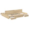 vidaXL Rám postele s úložným prostorem Sonoma dub 140 x 190 cm