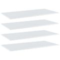 vidaXL Prídavné police 4ks, lesklé biele 80x30x1,5cm, kompozitné drevo