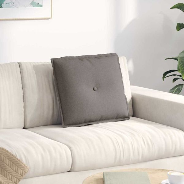 vidaXL Poduška na chrbát Sivohnedá 50 x 19 x 45 cm látka