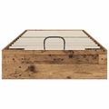 vidaXL Otomanový posteľný rám Staré drevo 203 x 100 x 25 cm