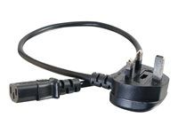 Elektrický kabel - BS 1363 (M) do power IEC 60320 C13 - 5 m - lisovaný - černá