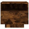 vidaXL Nočný stolík s LED svetlami dymový dub 40x39x37 cm