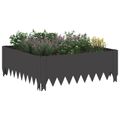 vidaXL Obrubník trávnika 4 ks 60 x 60 x 20 cm Oceľ Čierna