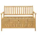 vidaXL Úložná lavička 2 -Seater 120 x 63 x 84 cm Masívna akácia