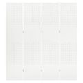 vidaXL Paraván so 4 panelmi, biela 160x180 cm oceľ