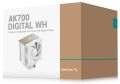 DEEPCOOL chladič AK700 DIGITAL WH / 7xheatpipe / 120mm PWM fan / biely Chladič, pre CPU, pre Intel i AMD, socket 1851, 1700, 1200, 115x, AM5, AM4, 1× 120mm PWM ventilátor, 7× heatpipe, digitálny displej
