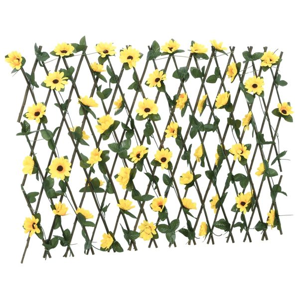 vidaXL Rozťahovacia mriežka s umelým brečtanom žltá 180x60 cm