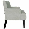 vidaXL Chesterfield lavica Svetlosivá 112 x 65,5 x 75 cm Zamat