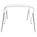 vidaXL Strieška Bimini s 3 oblúkmi, biela 183x140x137 cm