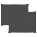vidaXL Vankúše na sedenie 2 ks Polyester Antracitová 47 x 36 x 2 cm