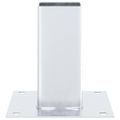 vidaXL Podnože stĺpikov štvorcové 4 ks Strieborná 61x61 mm