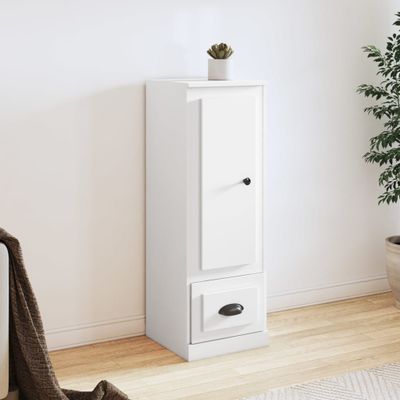 vidaXL Vysoká skrinka biela 36x35,5x103,5 cm spracované drevo